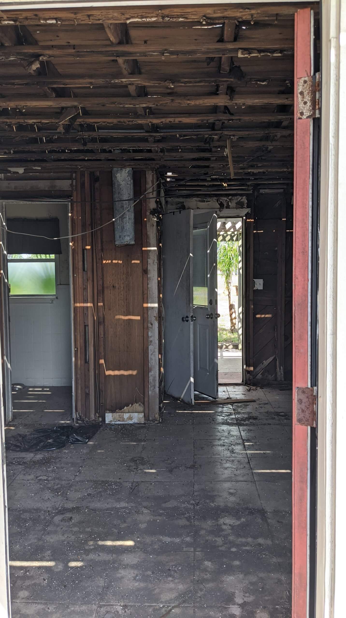 hurricane damaged house