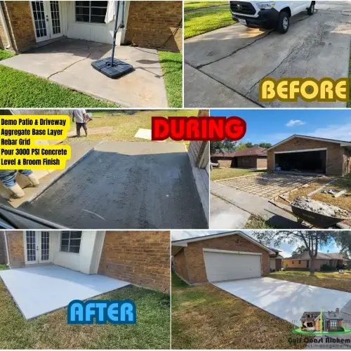 Country Club Estates CCTX - new Patio and Driveway slabs